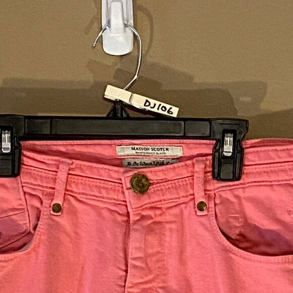 Maison Scotch La Parisienne Pink Jeans Women Sz 28 Cotton Blend Slim Fit Stretch - Picture 9 of 14